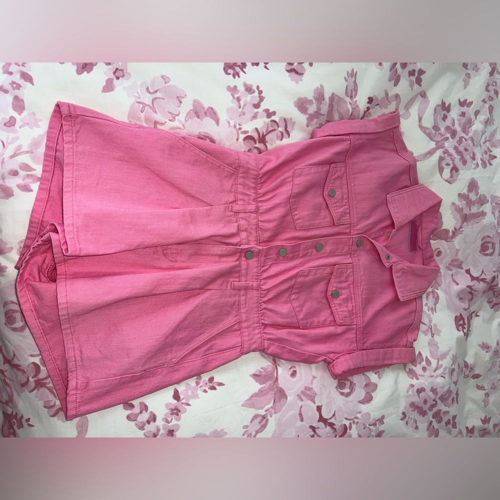 Blank NYC Pink Denim Romper